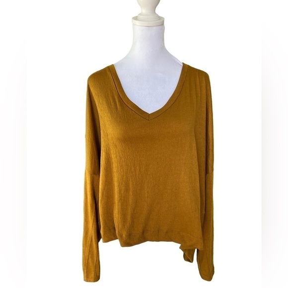 Anthropologie - Dina V-Neck Top Long Sleeve Oversized Sz L - Picture 2 of 7